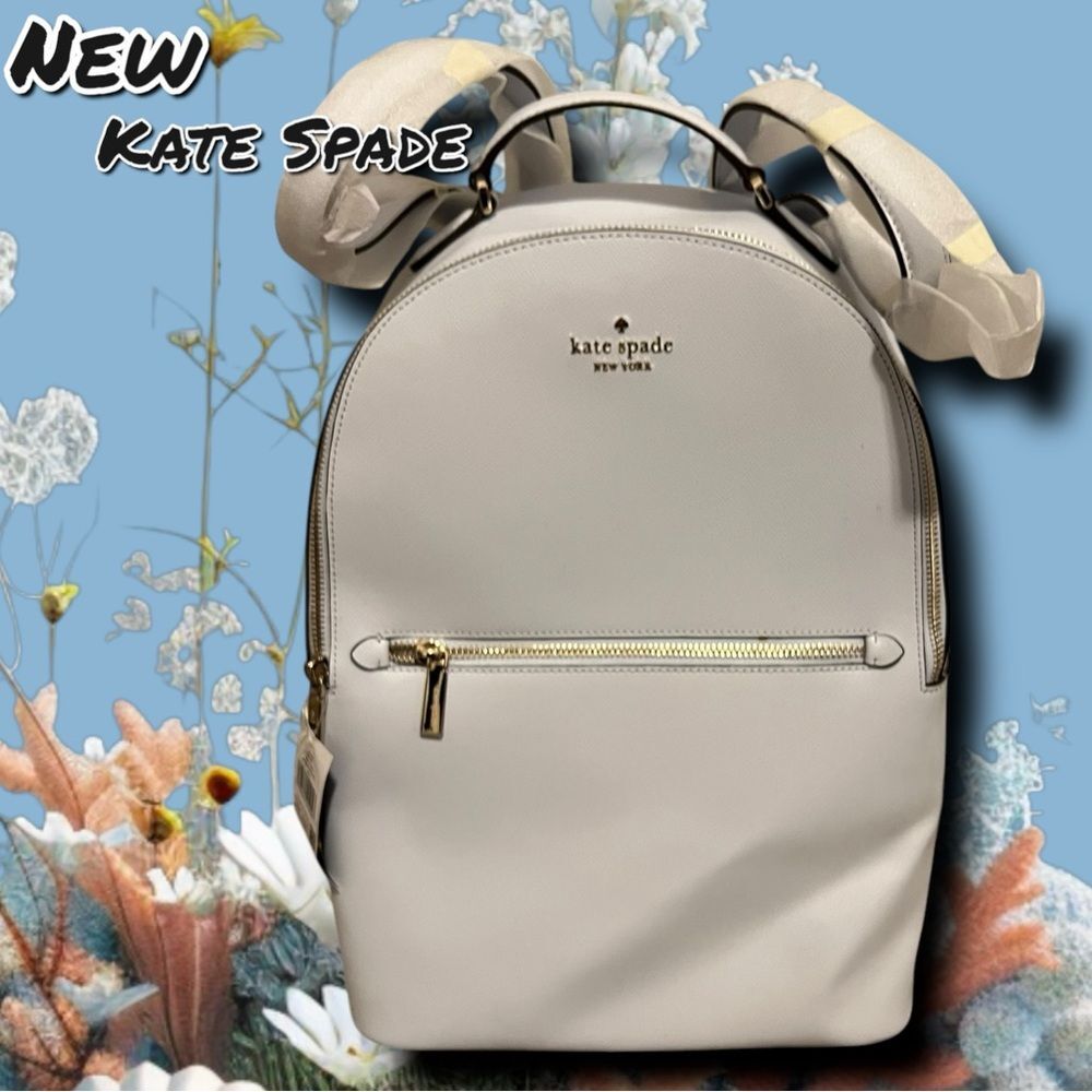NEW Kate Spade New York “Leila” Saffiano Leather Backpack – Pale Sapphire (Light